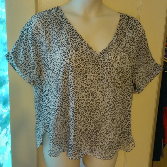 Sioni Leopard Print Blouse size XL - Picture 1 of 9